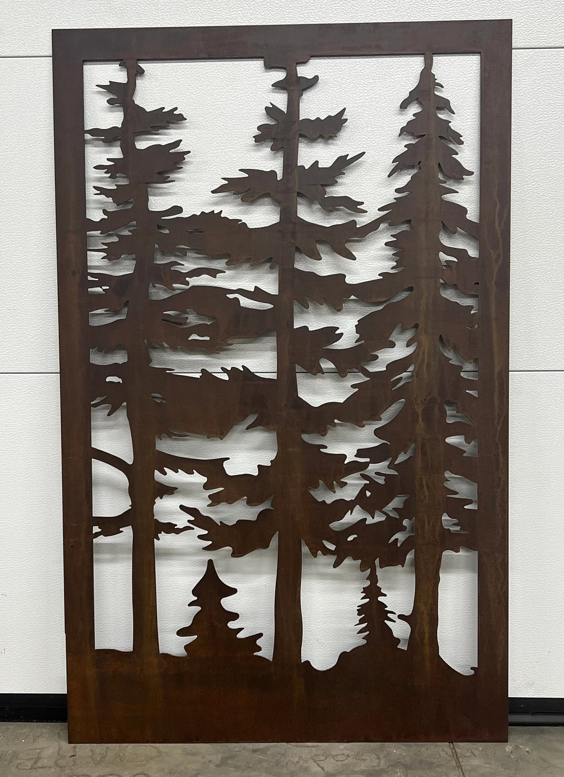 Decorative Metal Panel - Wildlife Scenery with Trees - P22 - Wood & Metal By Dao