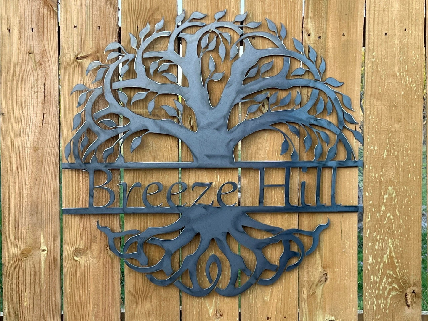 Personalized Tree of Life Metal Sign - Wood & Metal By Dao