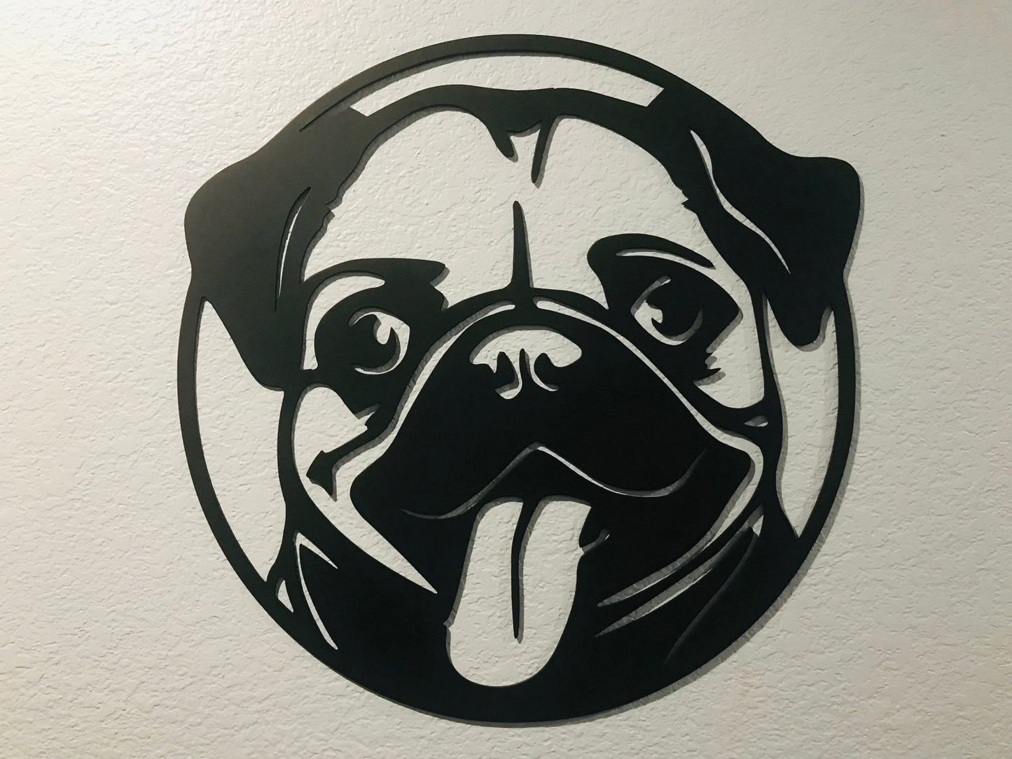 Pug Metal Art - Wood & Metal By Dao