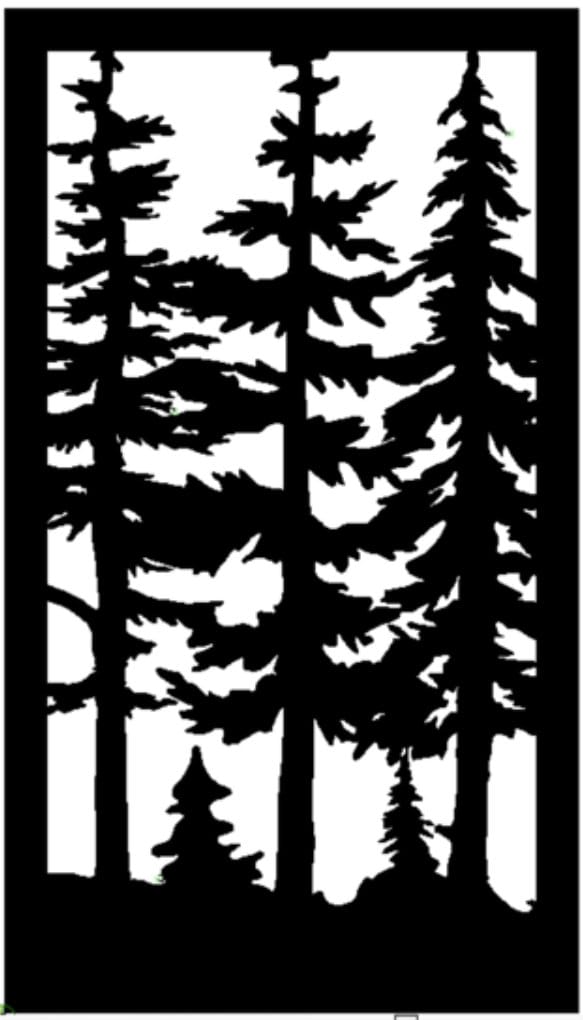 Wildlife Scenery with Trees Metal Panel - P22 - Wood & Metal By Dao