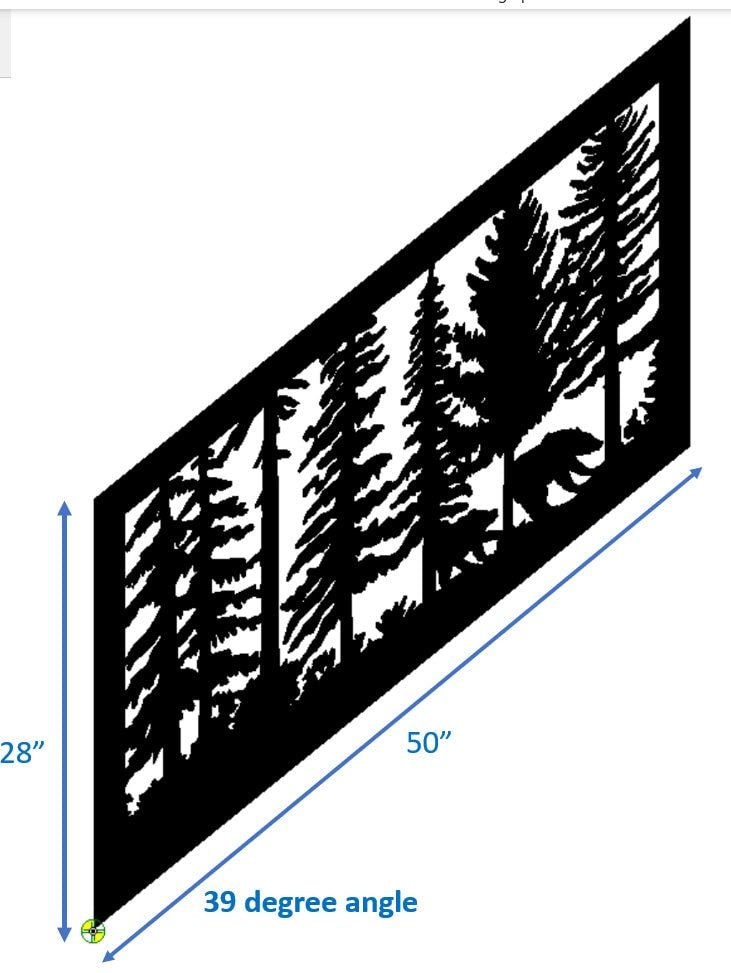 Wildlife Scenery with Trees Metal Panel - SP2 - Wood & Metal By Dao